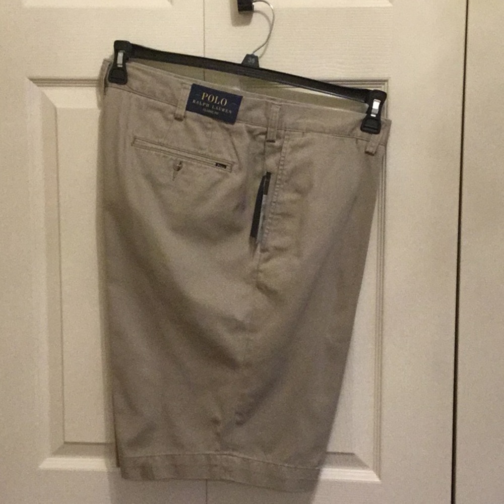 Polo by Ralph Lauren Tan Flat Front Shorts